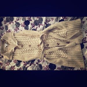 Ann Taylor LOFT sleeveless duster sweater